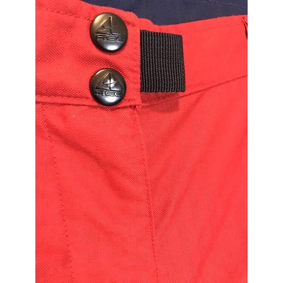 Women's NIKE ACG Snow Pants, Size 8-10, Red Orange with Blue Piping - Picture 8 of 16